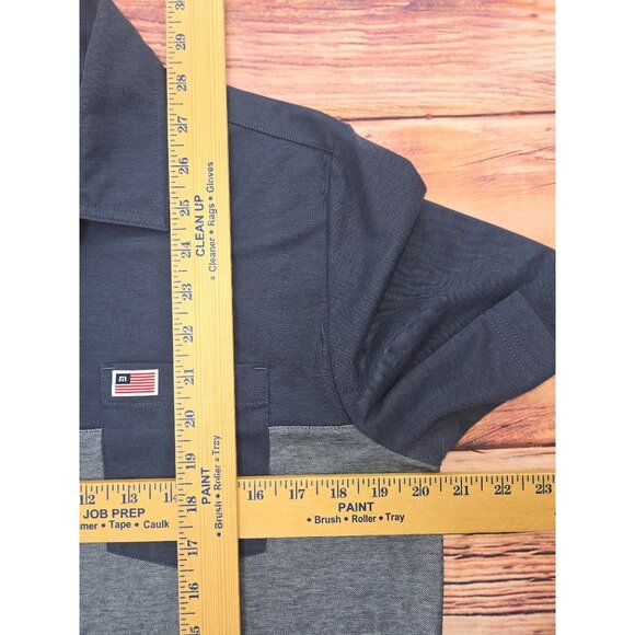 Travis Mathew Mens Polo Shirt Size Medium Navy & Gray Pima Cotton Blend - Picture 9 of 9